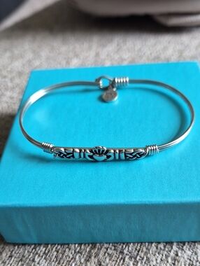 Luca + Danni Silver Lotus Accent Bangle -